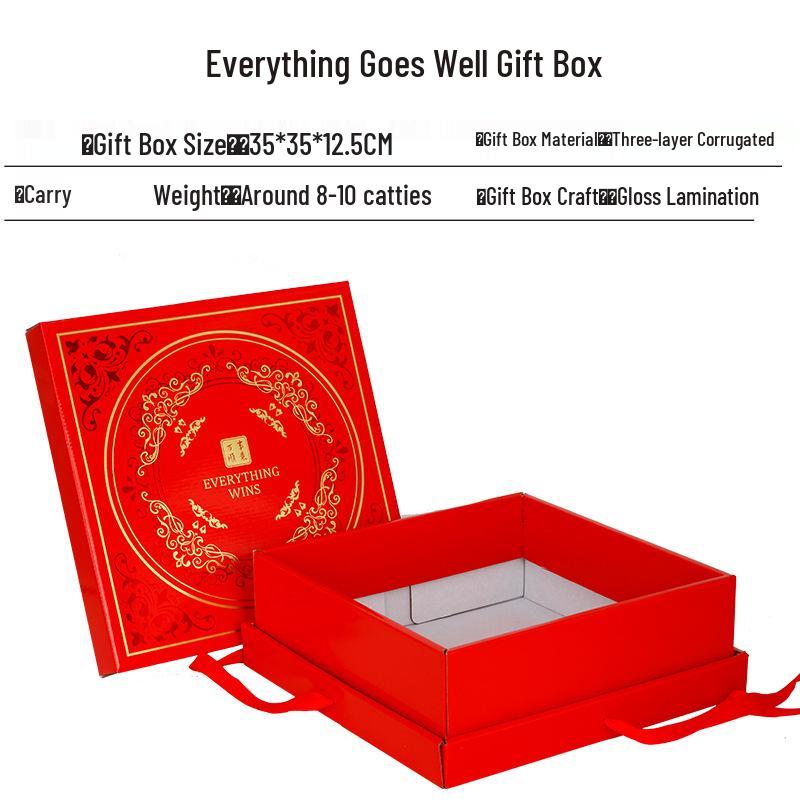 Ins Style Transparent Fruit & Flower Gift Box, 10 Jin Capacity, Leather Mixed Gift Box