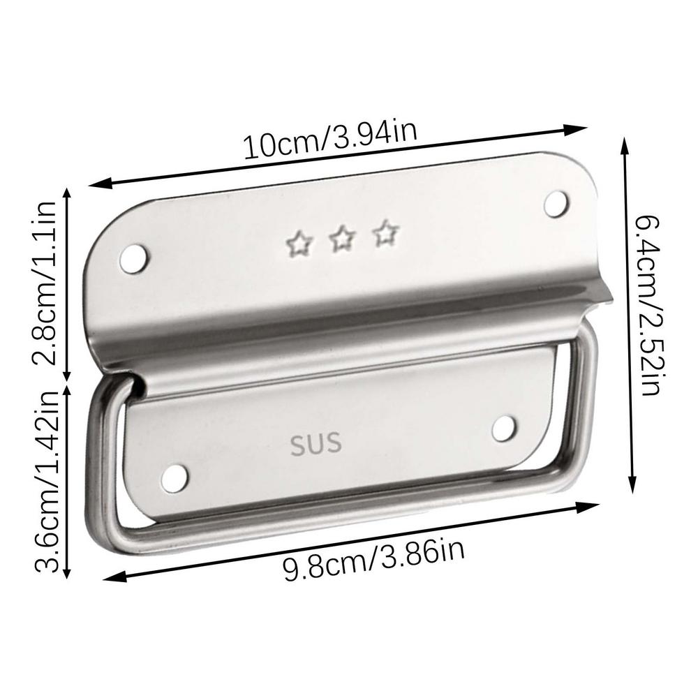 Edelstahl Schrankgriffe Küche Klappbare Einfache Werkzeugkistengriffe Mehrzweckgriffe Für Tür- und Schrankreparaturen