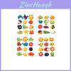 12pcs Set Of Premium Wooden Cartoon Animal Fridge Magnets For Educational Fun