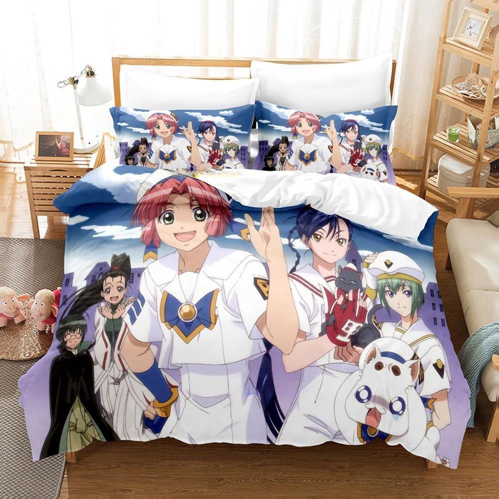 Anime Aria the Animation Bedding Set Duvet Cover Comforter Bed Set Quilt Cover Pillowcase King Queen Twin Size Boys Girls Adult