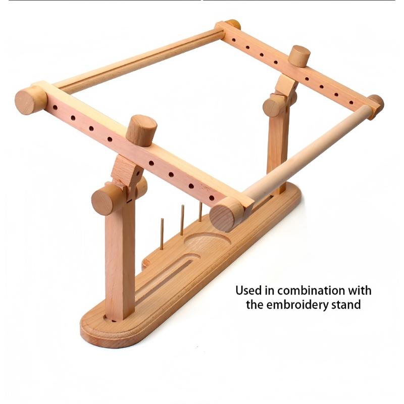 Mulfunctional Adjustable Wood Embroidery Frame Retangular Wooden Stitching Hoop for Needlework Stitching Sewing Craft