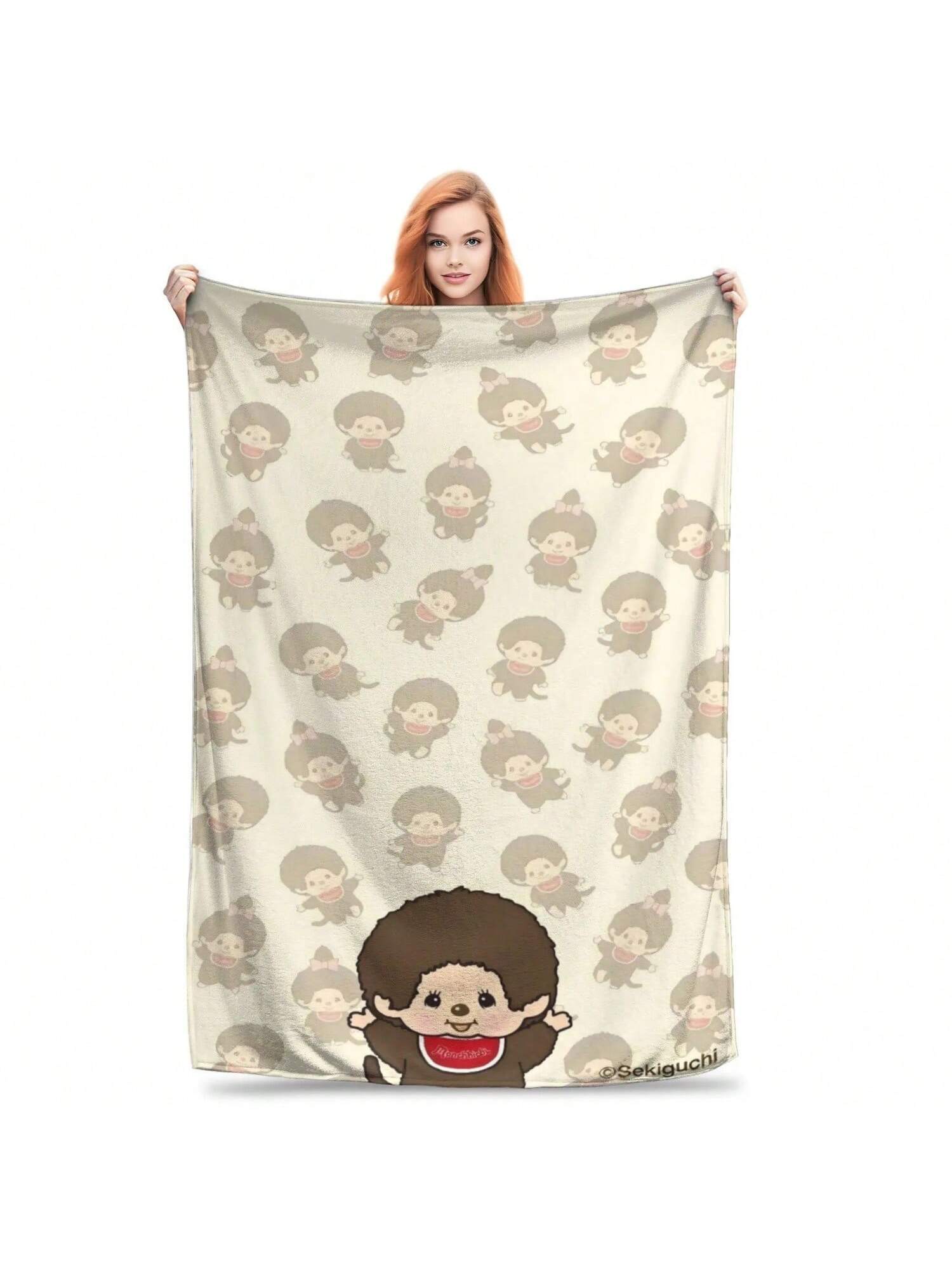 Мончичи Плед Качественный Мягкий Плед Осень Домашний Декор Забавный Покрывало 75X95CM