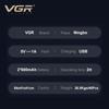 Professional VGR V-349 Retro Metal Shaver Three Blade Deep Cleaning Shaver Embossed Body Intelligent LCD Digital Hair Trimmer Safe and Skin-friendly