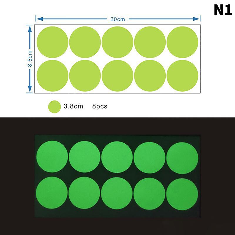 8-126 szt. Świecące w ciemności naklejki ścienne gwiazdki, okrągłe kropki, DIY dekoracja pokoju
