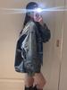Women's American Retro Biker Denim Jacket - Ripped, Loose, BF Style for Spring/Autumn Hip Hop Vibe