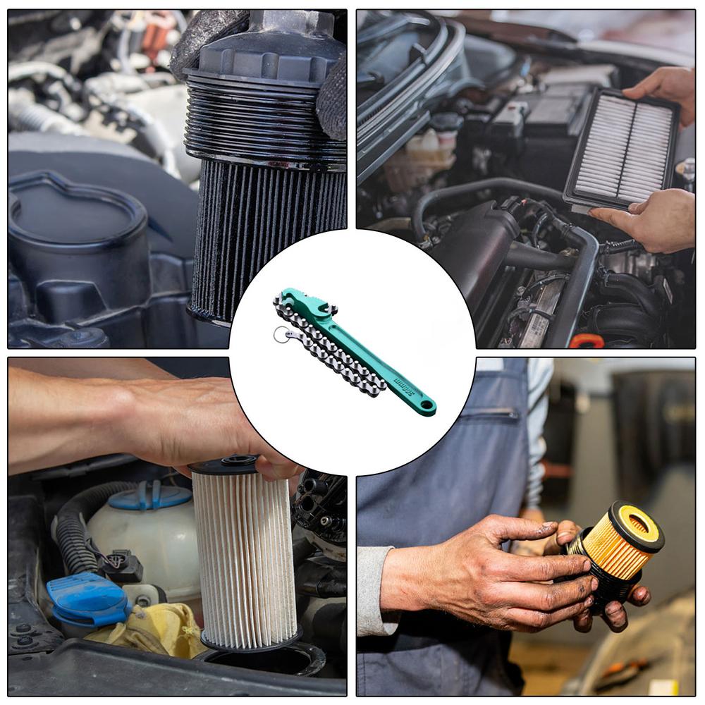 Engine Chain Oil Filter Wrench Heavy Duty Chain Spanner Pipe Fittings Oil Filter Auto Car Spanner Hand Removal Tools