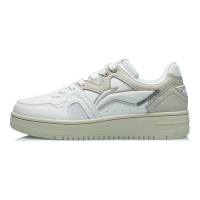Non-Slip Wear-Resistant Low-Top Skate Shoes Women Sneakers Champagne White AGCR466-3