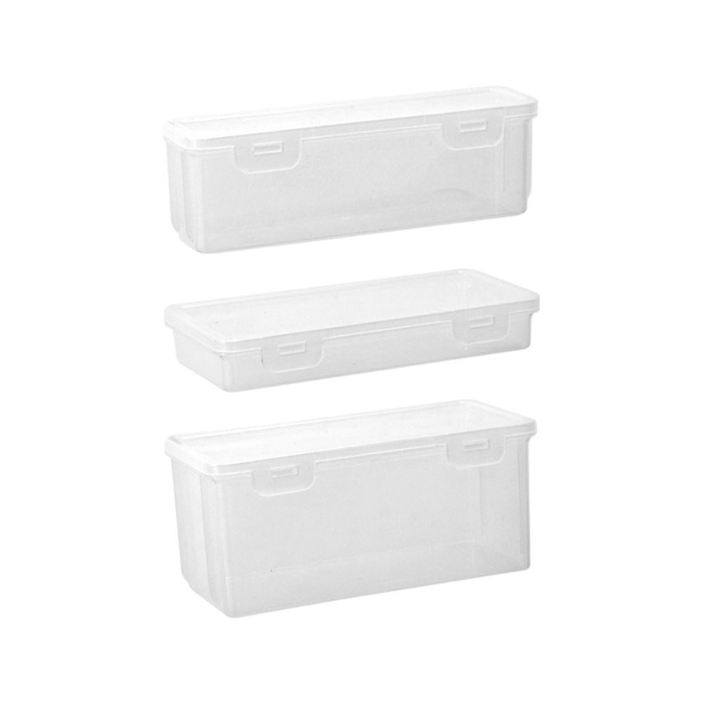 Plastic Pencil Case Buckled Stationery Box Waterproof Desktop Storage Box  Sundries
