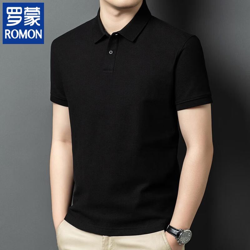 ROMON Men's 2026 Summer Pure Cotton Business Casual Polo Shirt