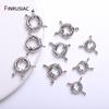 11mm/13mm/15mm 18K Gold Plated Brass Metal Round Spring Clasps Steering Wheel Sailor Clasp For Jewelry Making Fittings Wholesale