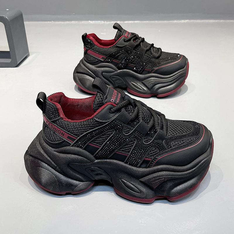 Fashion New Fashion Women Tennis Shoes Chunky Sneakers for Women Spring Autumn Thick Bottom Dad Shoe Ladies PU Leather Platform Sneakers