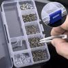 500 Bucăți Kituri de Instrumente pentru Repararea Ochelarilor de Vedere și de Soare Cu Șuruburi Pad-uri Nazale Șurubelniță Piulițe Piese Optice Diverse