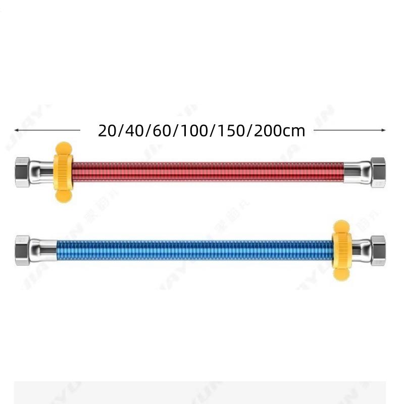 New 20-500CM 304 Stainless Steel Shower Head Hose Flexible Anti Scald Coated 1/2"plumbing Hose for Bathroom Toilet Accessories