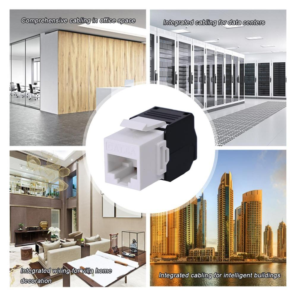 1-5PCS Super Six-category Network Module CAT6A No-print and Non-blocked RJ45 Information Network Module Cat6A Modular Receptacle