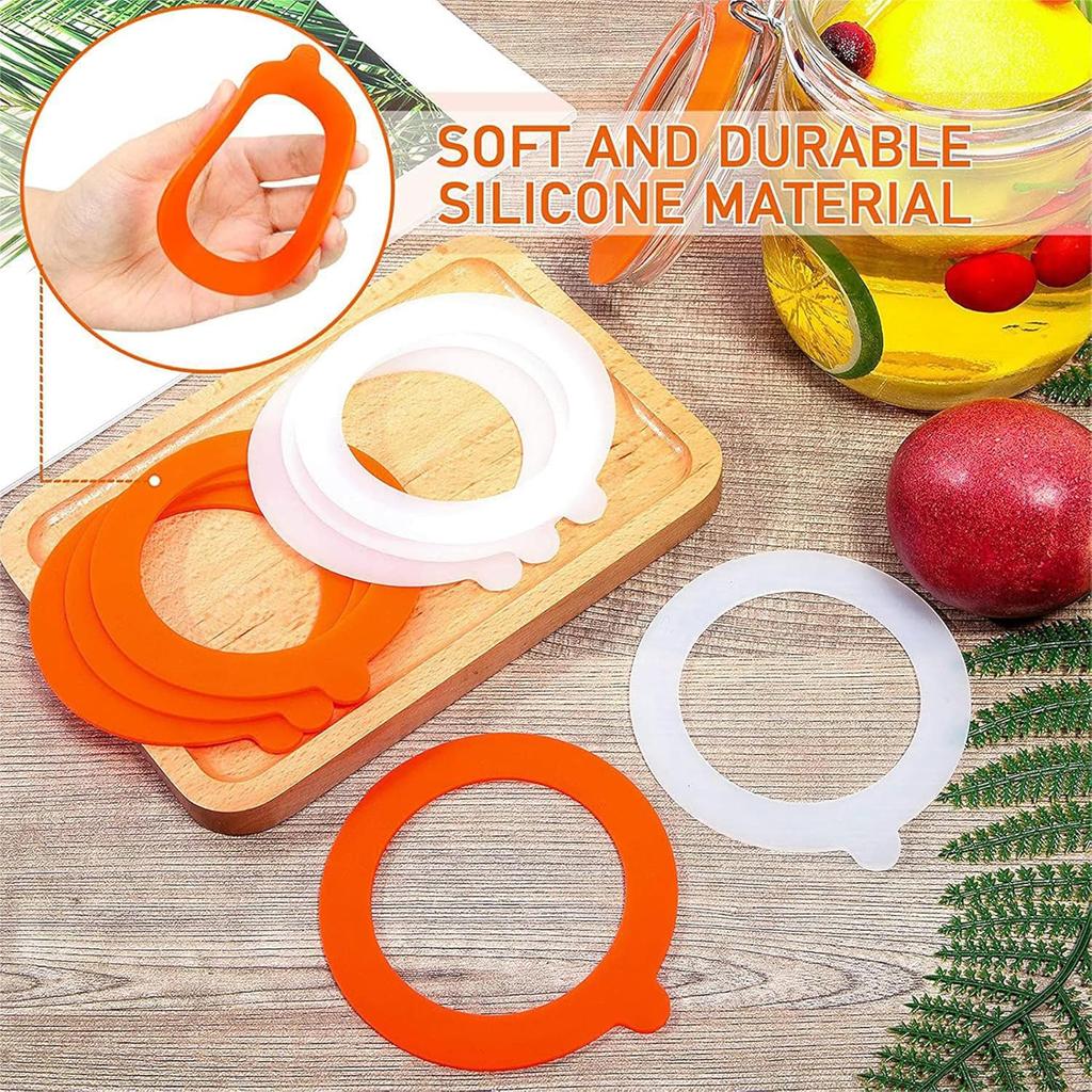 CoguZed 8 Pack 3.75 Inch Silicone Jar Gaskets & Rubber Seals for Glass Jars, Fido Jar Replacement Gaskets, Airtight Mason Jar Seals for Regular Mouth