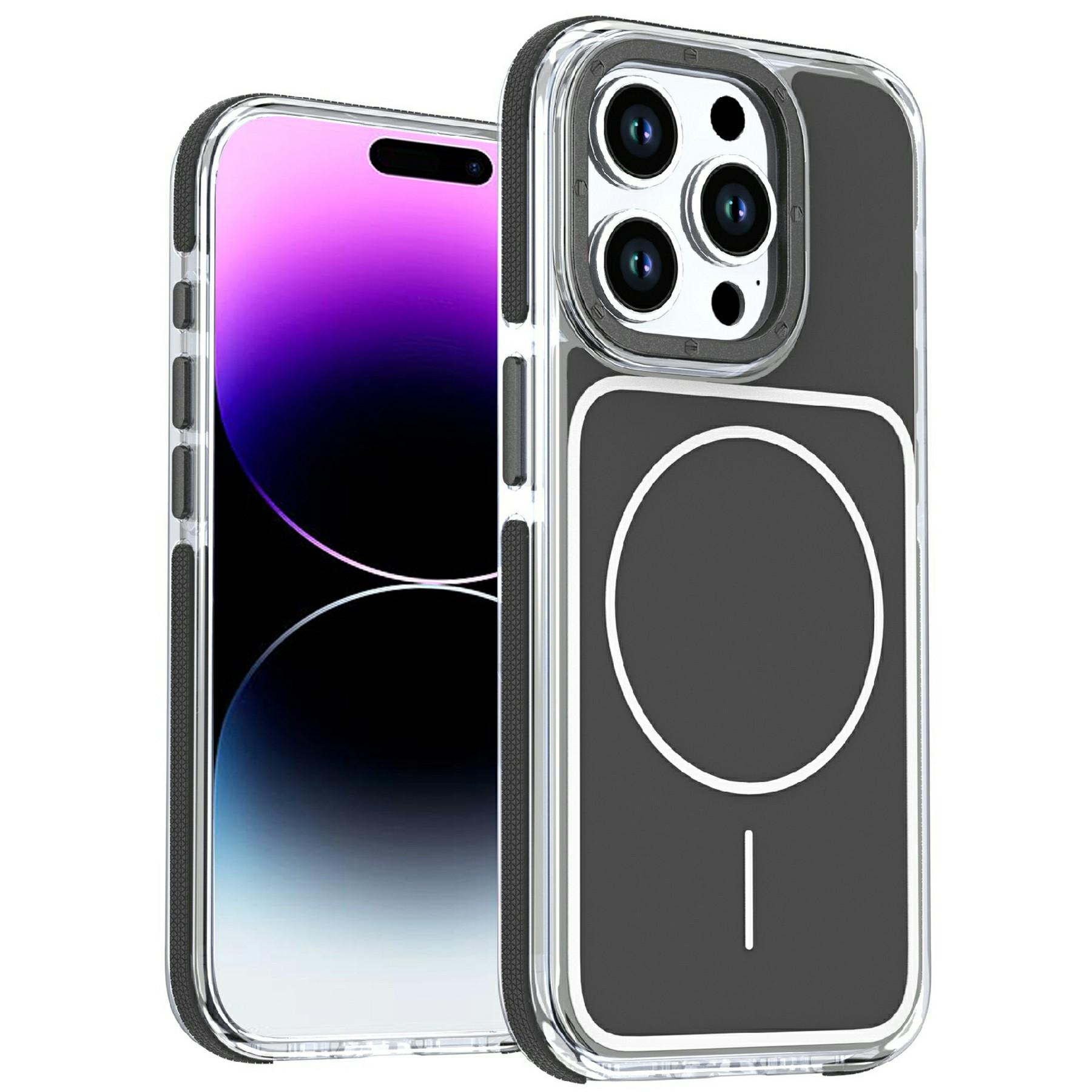 

For iPhone 14 Pro Magnetic Case Dual Color Shockproof TPU PC Phone Cover Compatible with MagSafe
