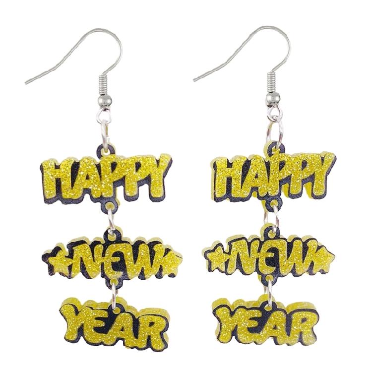 Happy New Year Pendant Ear Rings Elegant Chinese Ear Ornament for Women Girls