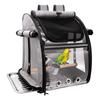 A88E-Vogeltransporttasche mit Sitzstange, Tragbare Transparente Reisetasche mit Edelstahlplatte und Netz, Vogelrucksack