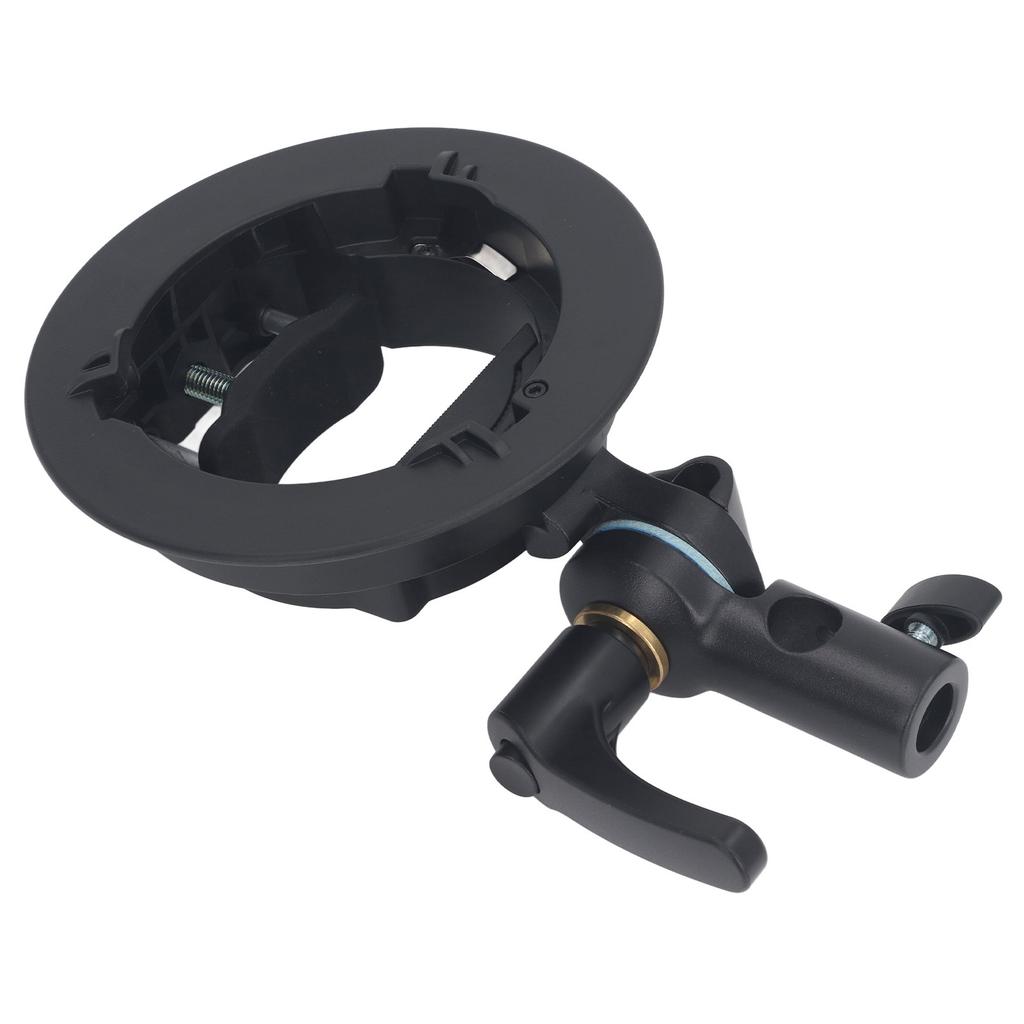 Flash Bracket for Bowens Mount Plastic Metal Round Head Flash Holder Bracket for Godox S2 V1 V860II TT350 AD400Pro