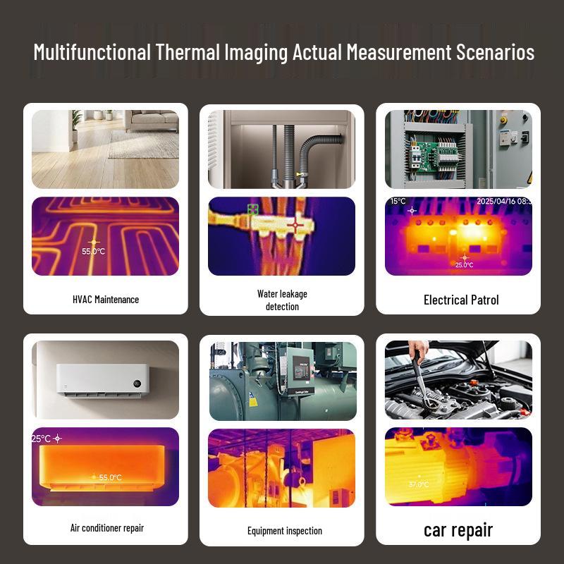 Finirui HD Thermal Imaging Multimeter & Thermometer for Precision Floor Leak Detection