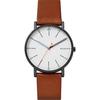 Sakagen SKW6374 Signature White Dial & Brown Leather Men's Watch
