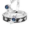 2Pcs/Set Astronaut Rings Light Luxury Personality Ring Lover Space Gift Party