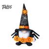 Binnen vensterbank decoraties Halloween Kabouter Decoratie, Spookachtige Oranje Zwart Spinnenweb Boo Zweedse Tomte Heks Bezem Accentjes Elf Beeldje,