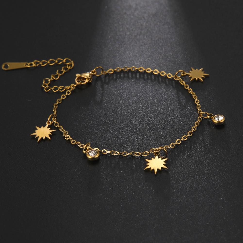 Korean Butterfly Crystal Bracelets on Hand for Women Stainless Steel Charm Bracelet Jewelry Valentine's Day Gift