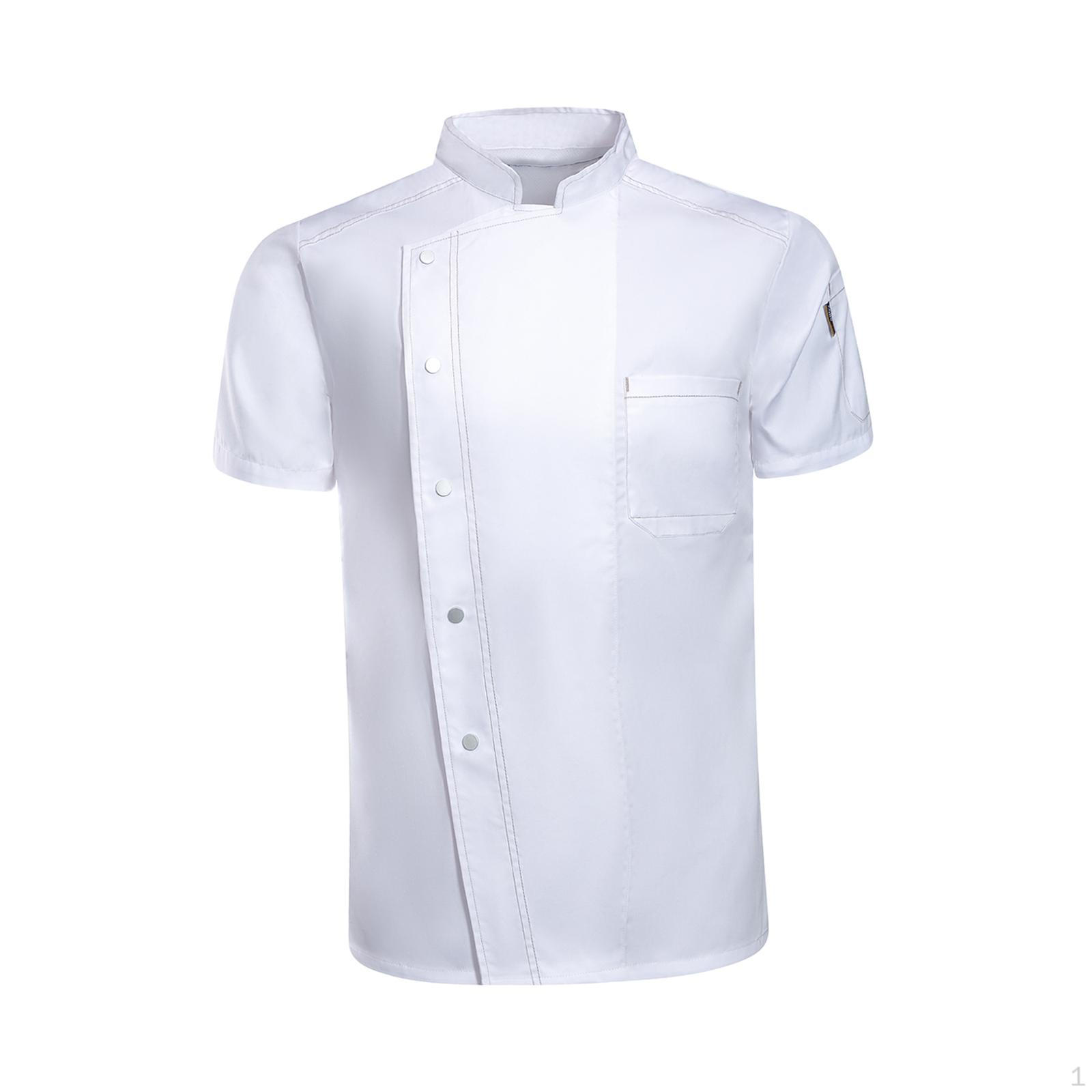 

Куртка шеф-повара на кнопках с карманами, одежда для официанта, рабочая одежда для кафе