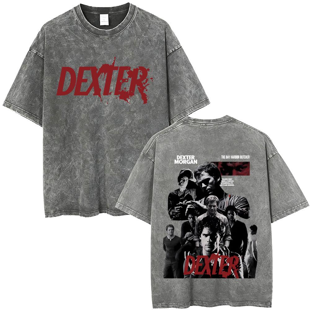 

Dexter Morgan Harrys Code Vintage Washed Tshirts Mens Women Clothing Casual Oversized T Shirts Retro Gothic Cotton Tshirt S