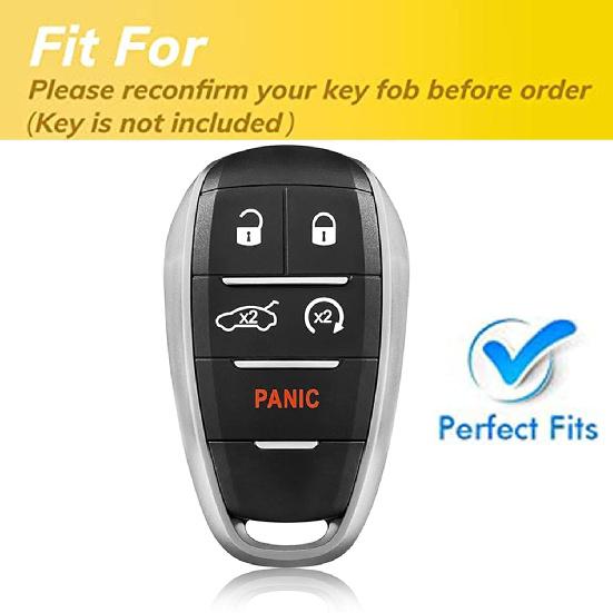 Key Fob Cover for Alfa Romeo Giulia Stelvio Tonale 5 Button Keyless Entry Remote for Car Key Protection Accessory (Pink-Gold)