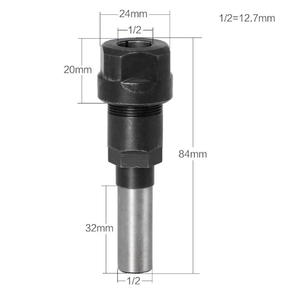 1/2 inch Shank Router Bit Collet Extension 2-1/4 inches Additional Travel 1/4 inch Shank Collet Extension Rod Hard Alloy