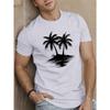 Europese maten Palmboom Heren T-shirt met korte mouwen Zomer T-shirt Top