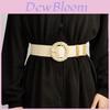 Simple Solid Color Bead Ring Buckle Decoration Women Casual Woven Belt For Boho Dresses