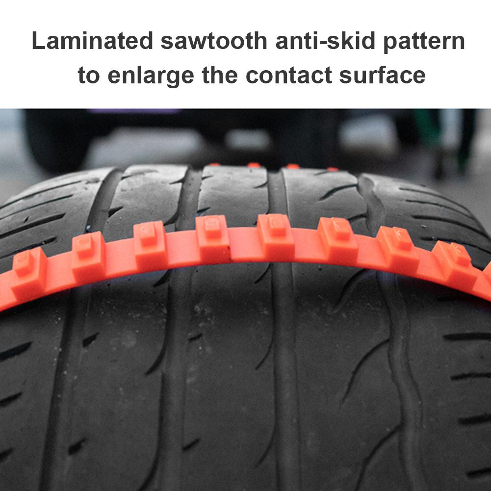 10Pcs Auto Outdoor Snow Tire Anti Skid Chain Car Tire Chains Nylon Car Winter Tyres Wheels Snow Chains for SUV Vehicles Outdoor
