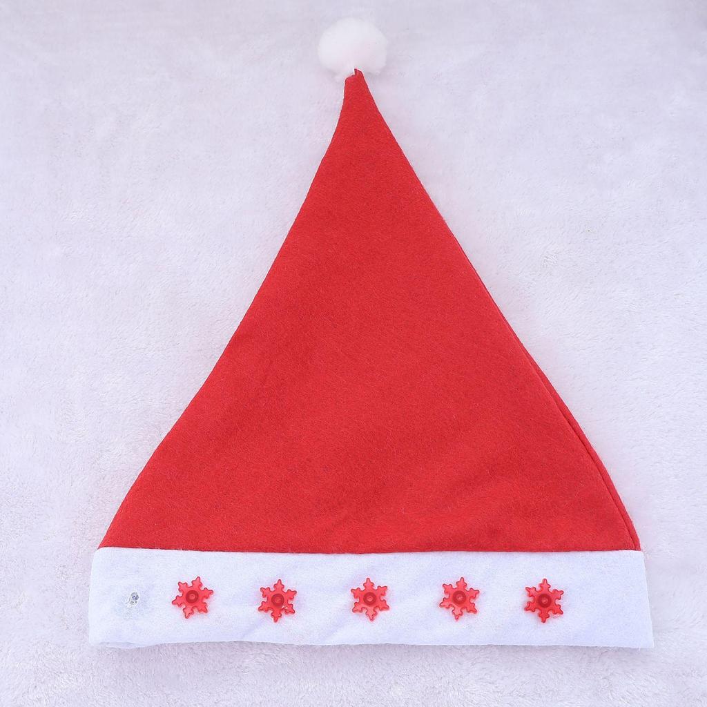LED Light Plush Christmas Hat for Adults & Children - Festive Party Dress-Up Decoration