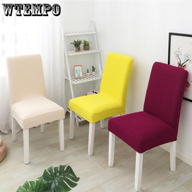 WTEMPO Dickes Stuhlhussen-Kissen-Set Esszimmerstuhlhussen Universelle Hockerhussen Sitzbezug Stretch Hotel Esszimmertisch Stuhlhussen
