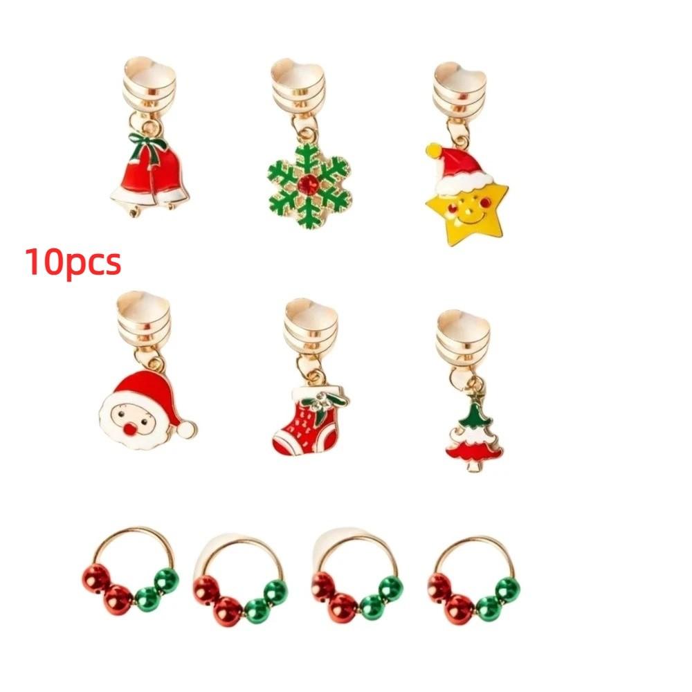 6/10/26/46pcs Headwear Party Mixed Hair Rings Set Hair Braiding Halloween Braid Hair Clips Men