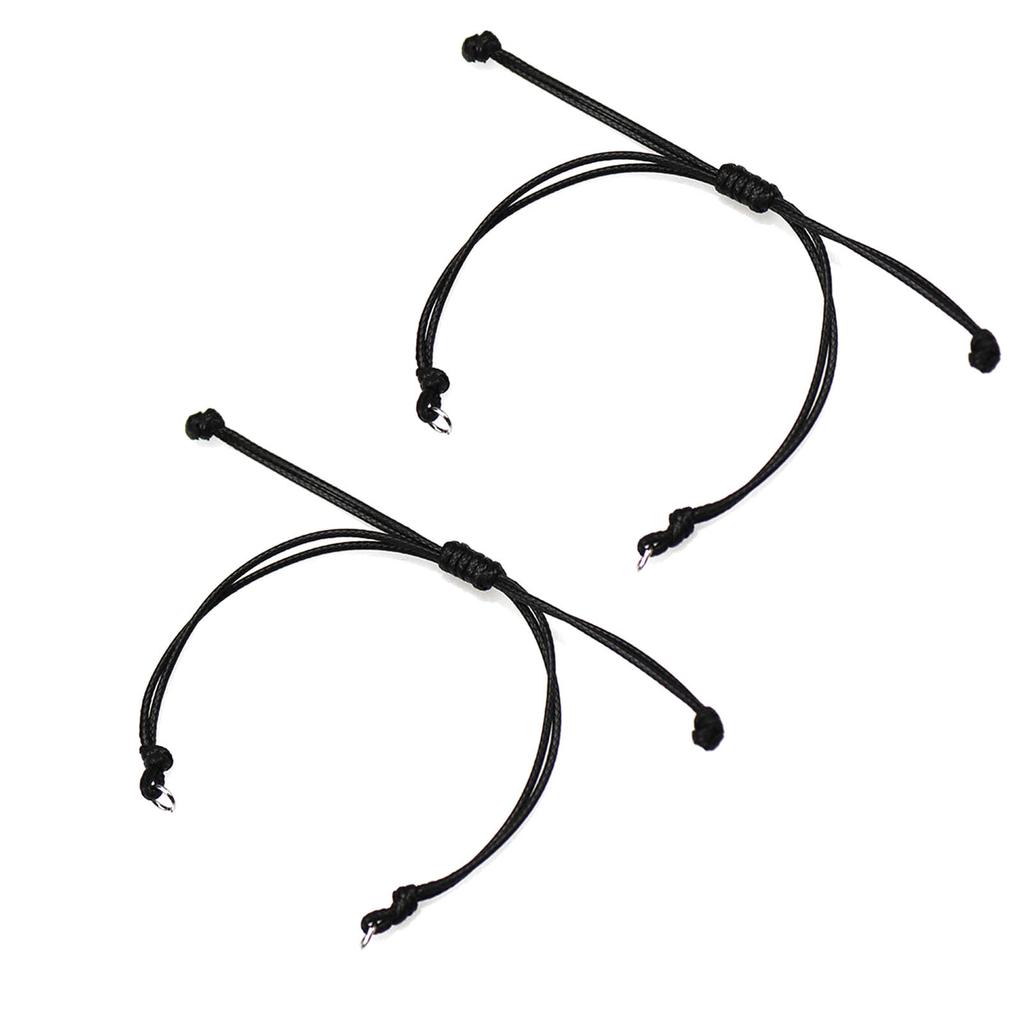 2 Pcs Handmade Woven Bracelet Semi-Finished Hand Rope for Women Girls Wax Thread Bracelets Friendship Jewelry Gift