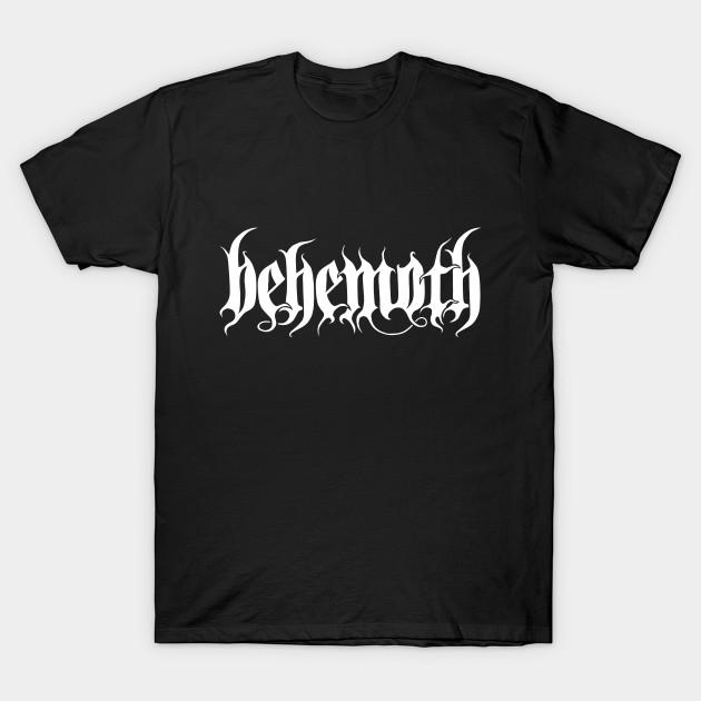 

Men Black Print T-shirt Behemoth! No-Cut Transfer Paper Print Cotton Tshirt L чорний