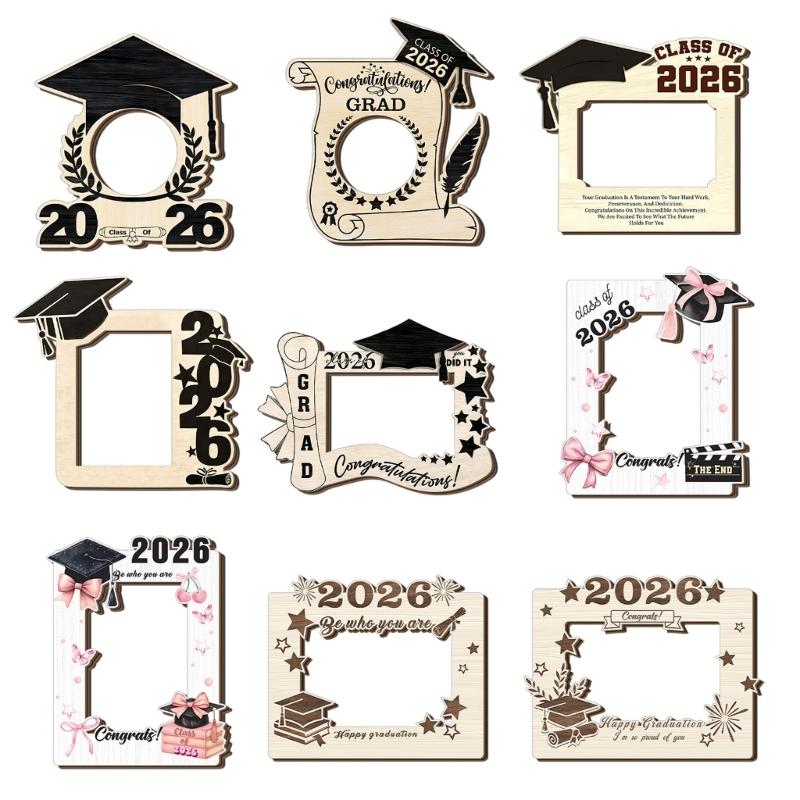 Elegant Wooden Picture Frame Solid Wood Photo Frame Specially Designs for 2026 Graduate to Display Treasure Moment