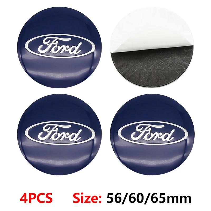 Car Sticker 2025 Hot 4pcs 56/60/65mm Car Wheel Center Hub Caps Stickers Badge For Ford Fiesta Mondeo Explorer Focus Mondeo Esca