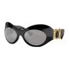 Temple Medusa Nylon Metal Irregular Sunglasses Women Black 7099341 O4462-OGB16G58_ONUL-Black 58