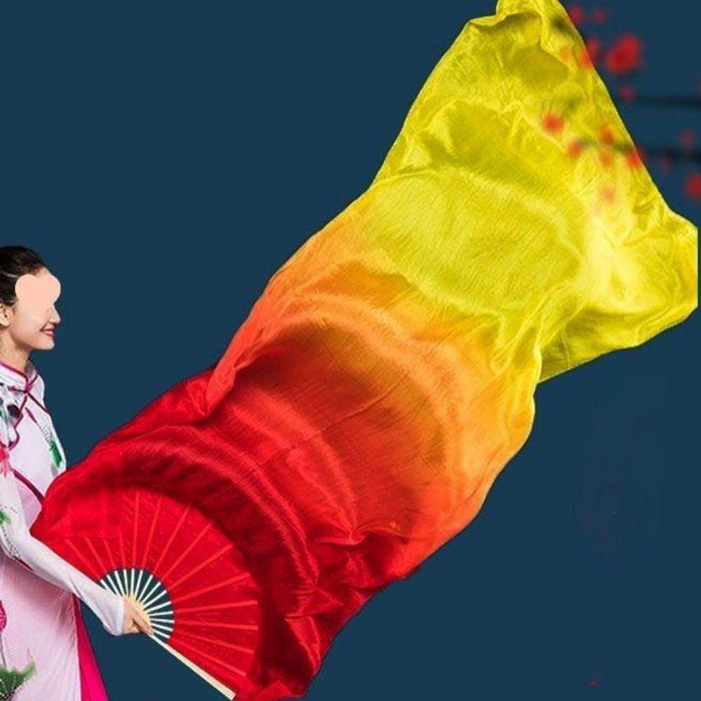 10cm Meio Círculo Véu de Seda Pares Dança Yangko Leques de Bambu Tingidos à Mão Ventilador para Adultos Criança Mulheres