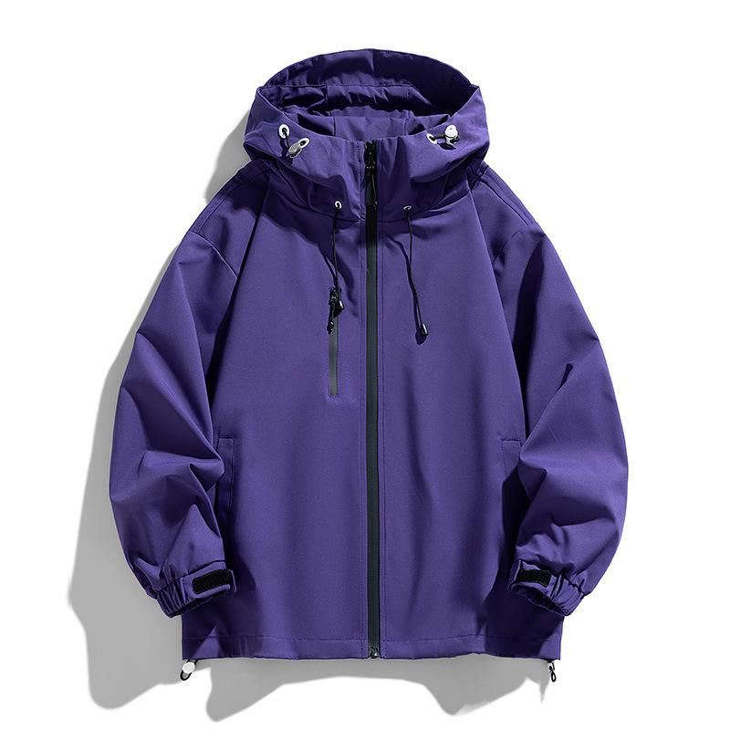 

Men s and Women s Mountaineering Windproof Jacket, Men s Hooded Couple s Wear, Solid Color Assault Jacket, Men s Outdoor Sports 4XL