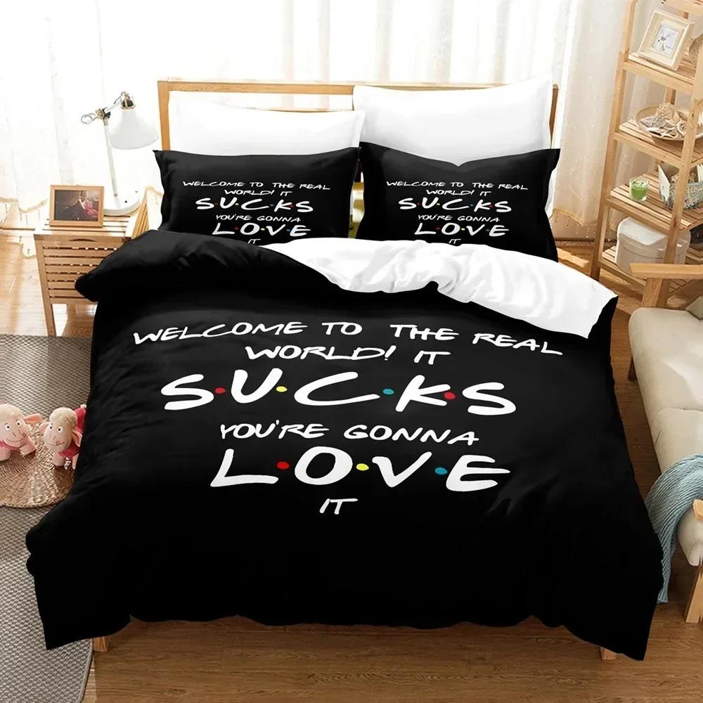 Comforter 3D Print Friends Tv Movie Bedding Set Bedroom Soft Modern S Comefortable Kids And