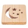 Wooden 3D LED Light Hollow Moon Star Pattern Eye Protection USB Power Supply Warm White Night Lamp f