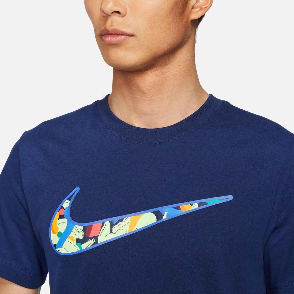 Nike X Kelly Anna London Limitovaná edice Grafický potisk Tričko s krátkým rukávem Pánské Topy Modrá CZ9882-492