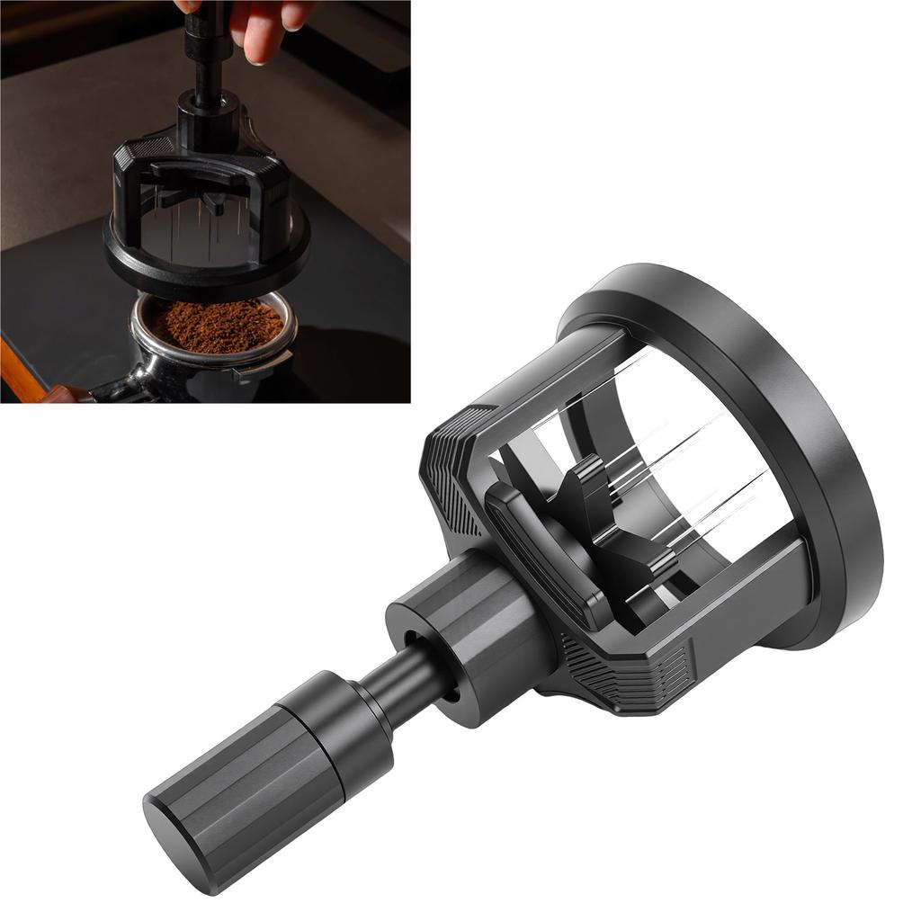 Coffee Distribution Tool with Magnetic Base   Depth Needle Coffee Stirrer Tool Detachable