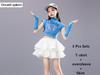 Hip Hop Mädchen Süßigkeiten Crop Top Street Dance Stufenröcke Kinder Süßes Streetwear Kind Jazz Cheerleader Kostüme Kleidung Sets